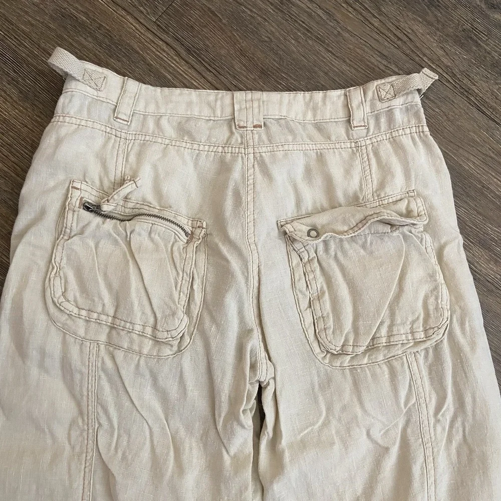 Jaded‎ London Santal Linen Cream Cargo Trousers Pants Size Small S